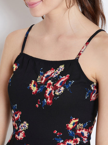 250 Image and 420 variants Floral Printed Fit & Flare Mini Dress-3 update handle with check redirections